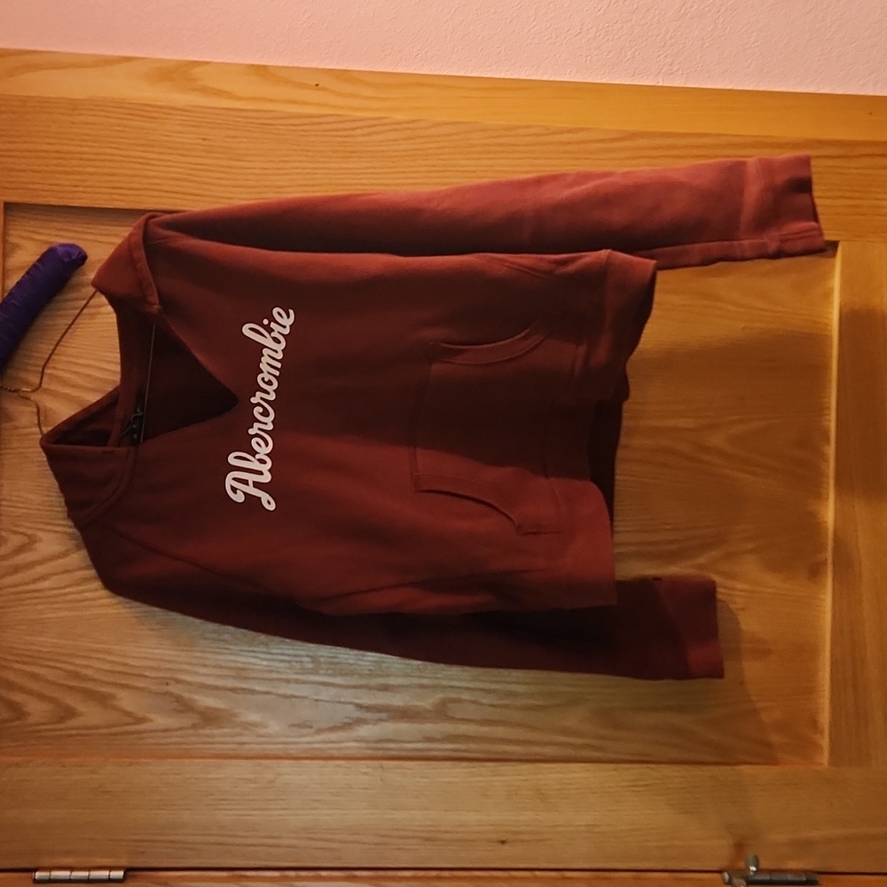 Abercrombie Womens Large Hoodie Maroon
